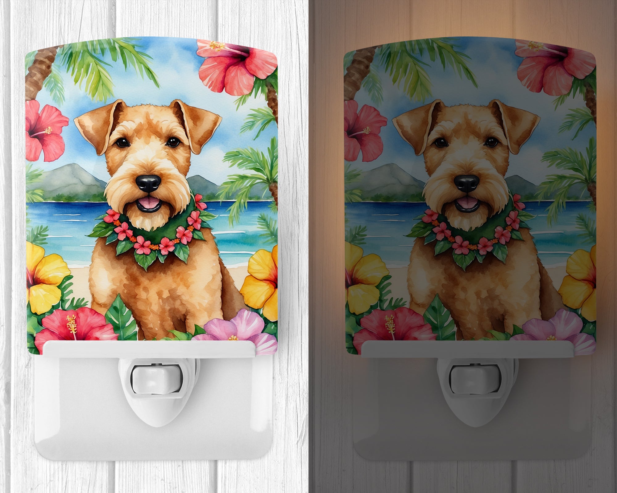 Lakeland Terrier Luau Ceramic Night Light