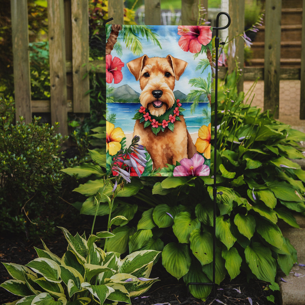 Lakeland Terrier Luau Garden Flag