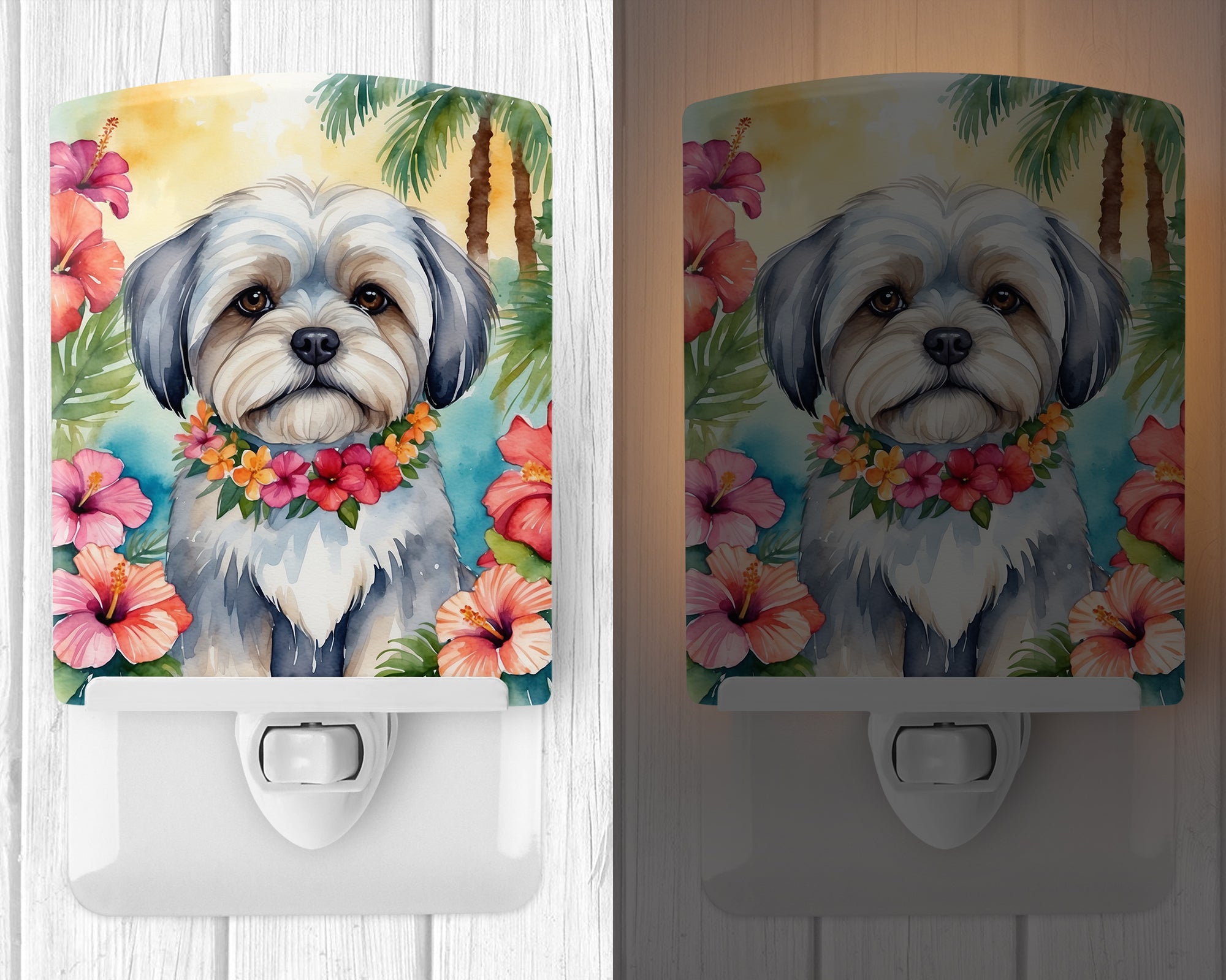 Buy this Lhasa Apso Luau Ceramic Night Light