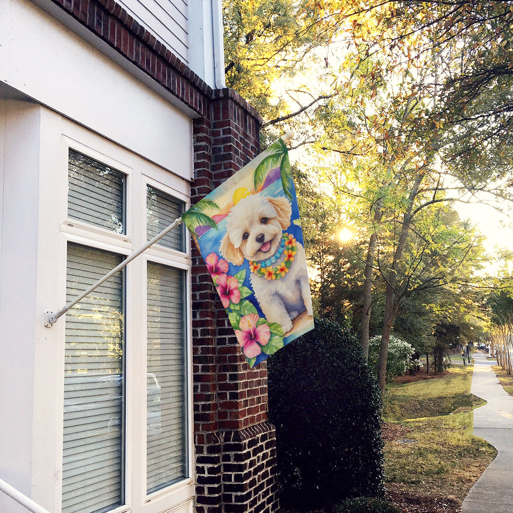 Buy this Maltipoo Luau House Flag