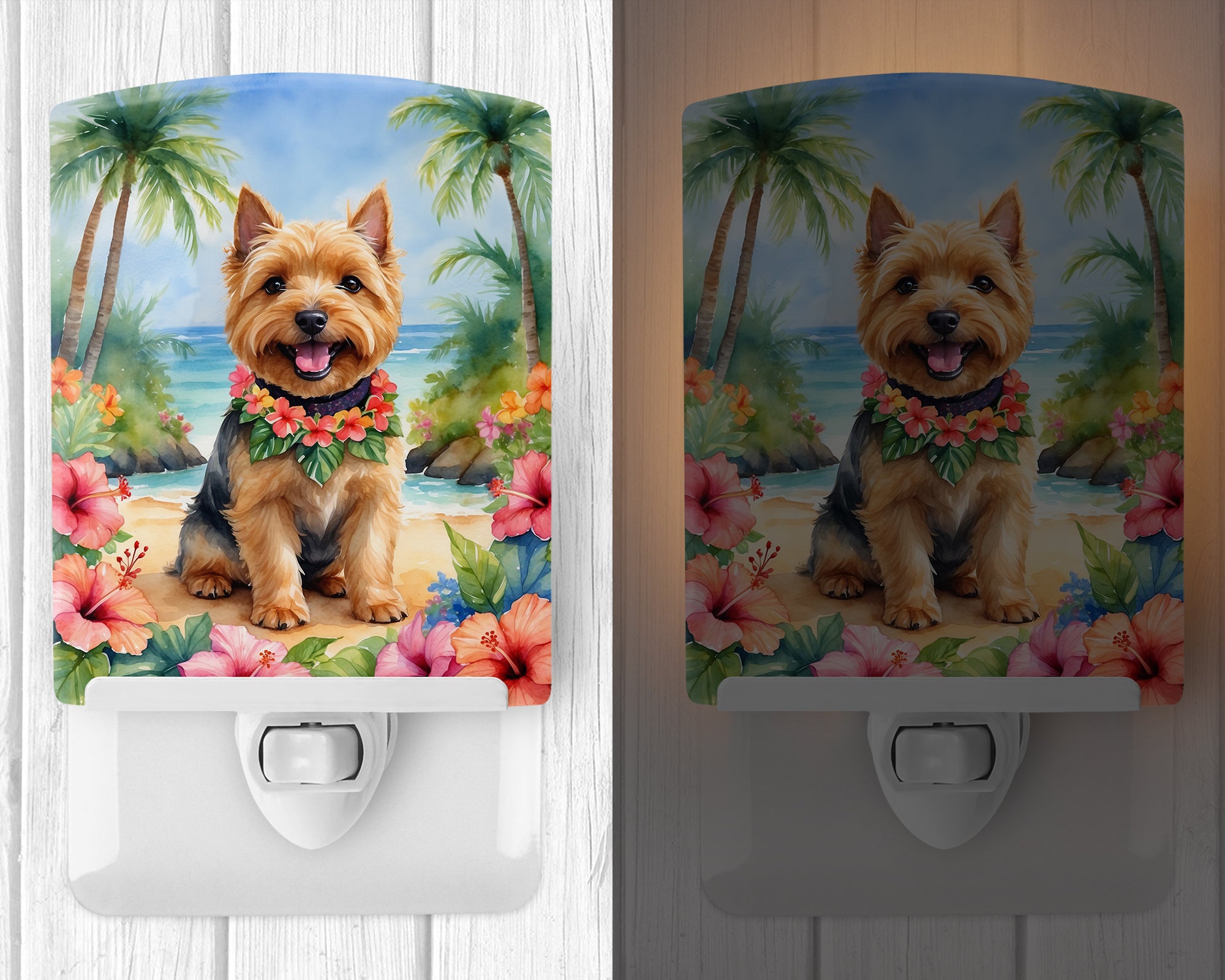 Buy this Norwich Terrier Luau Ceramic Night Light