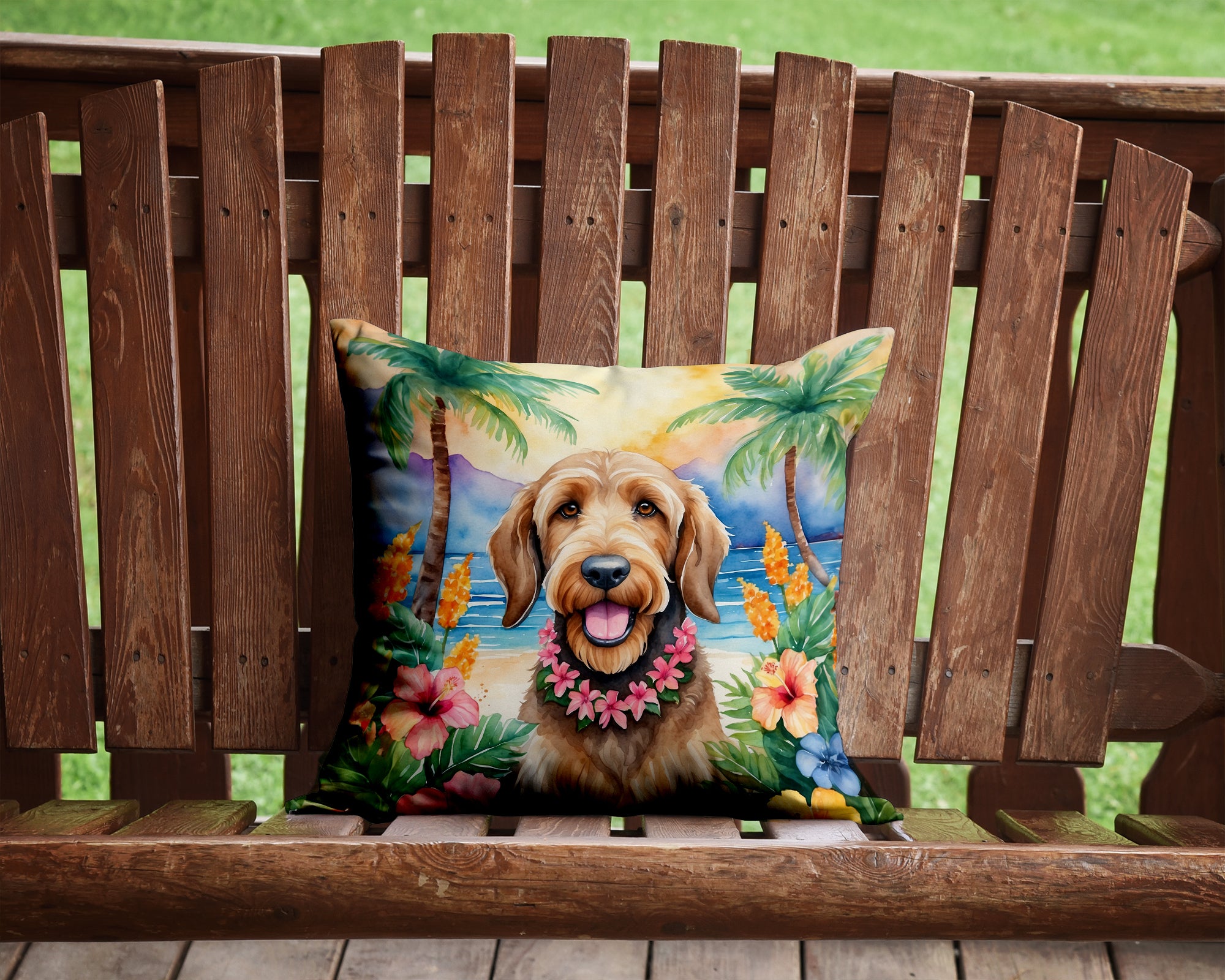 Buy this Otterhound Luau Throw Pillow