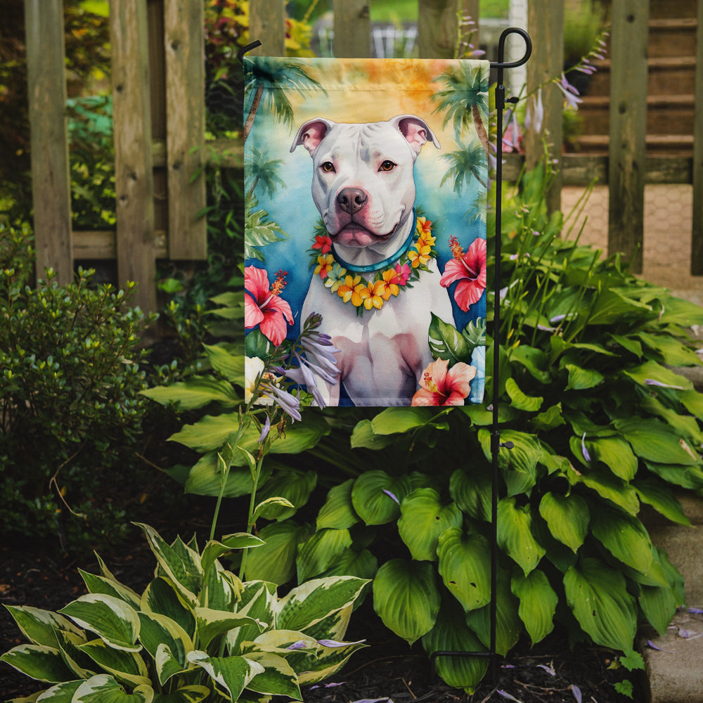 Pit Bull Terrier Luau Garden Flag