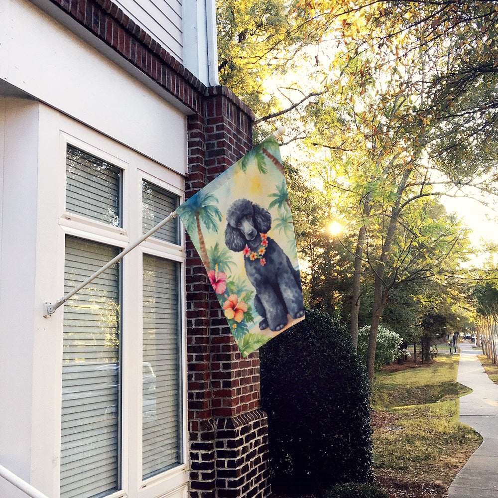 Buy this Black Poodle Luau House Flag