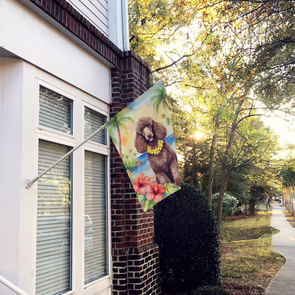 Buy this Chocolate Poodle Luau House Flag