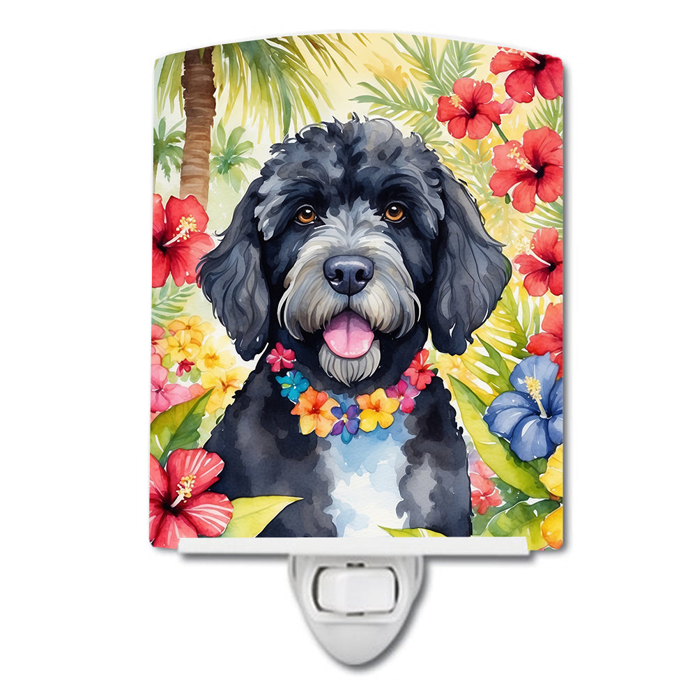 Buy this Portuguese Water Dog Luau Ceramic Night Light