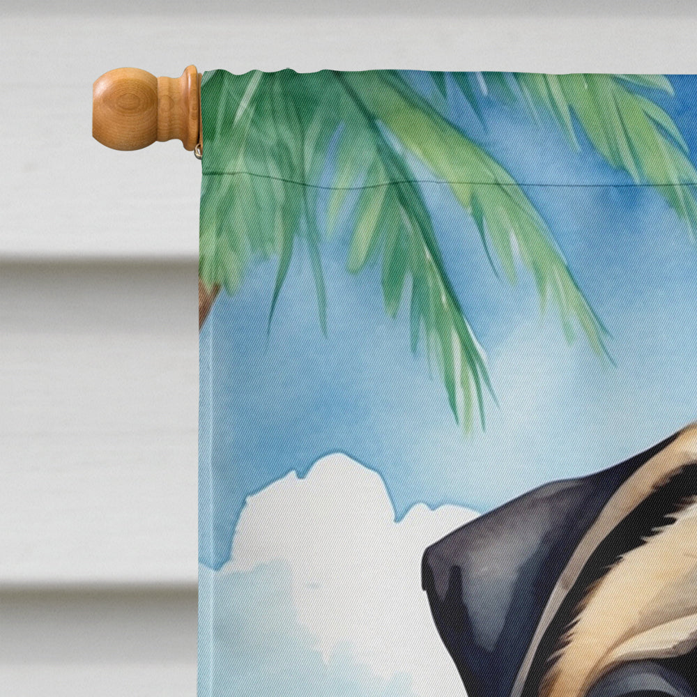 Pug Luau House Flag