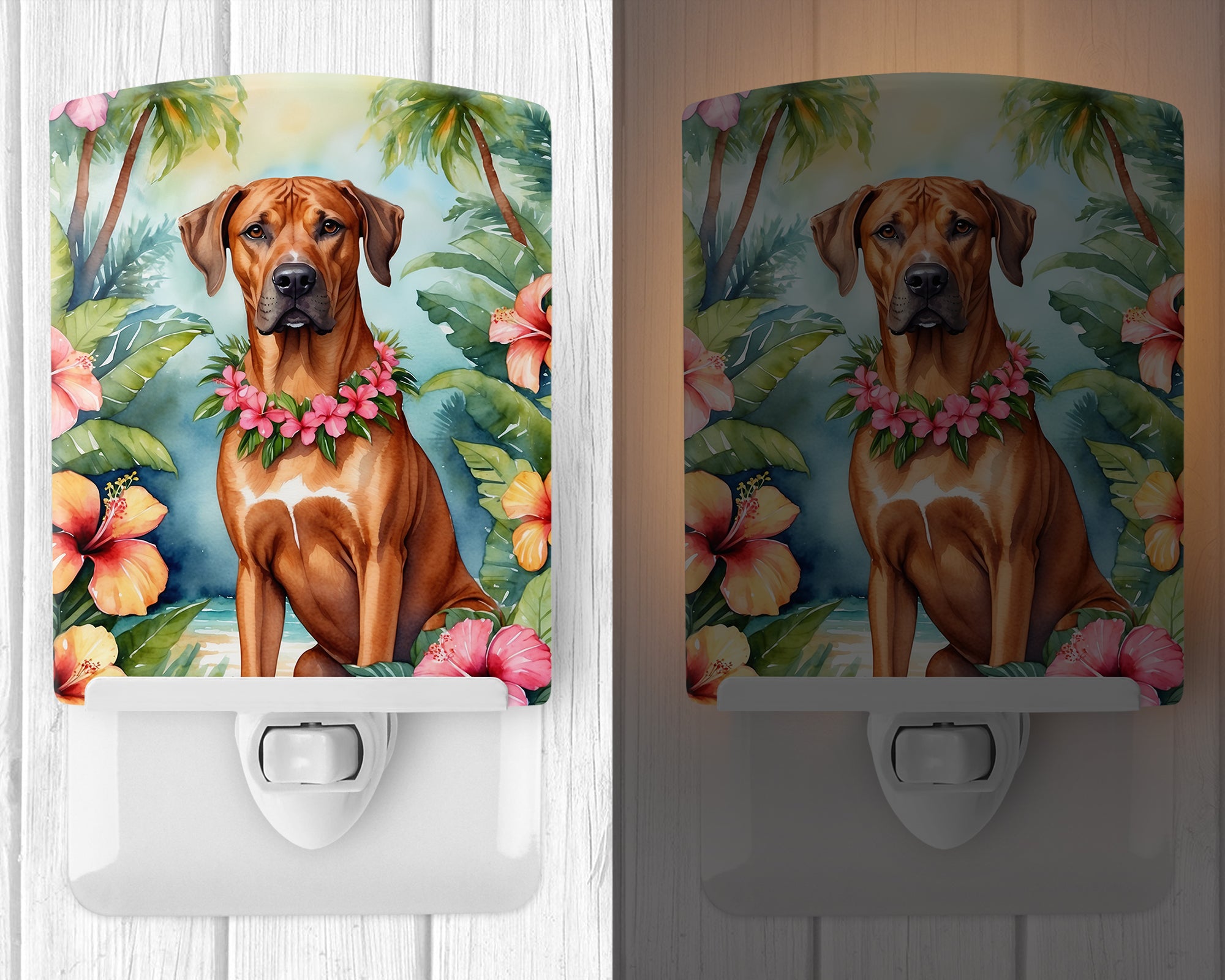 Buy this Rhodesian Ridgeback Luau Ceramic Night Light