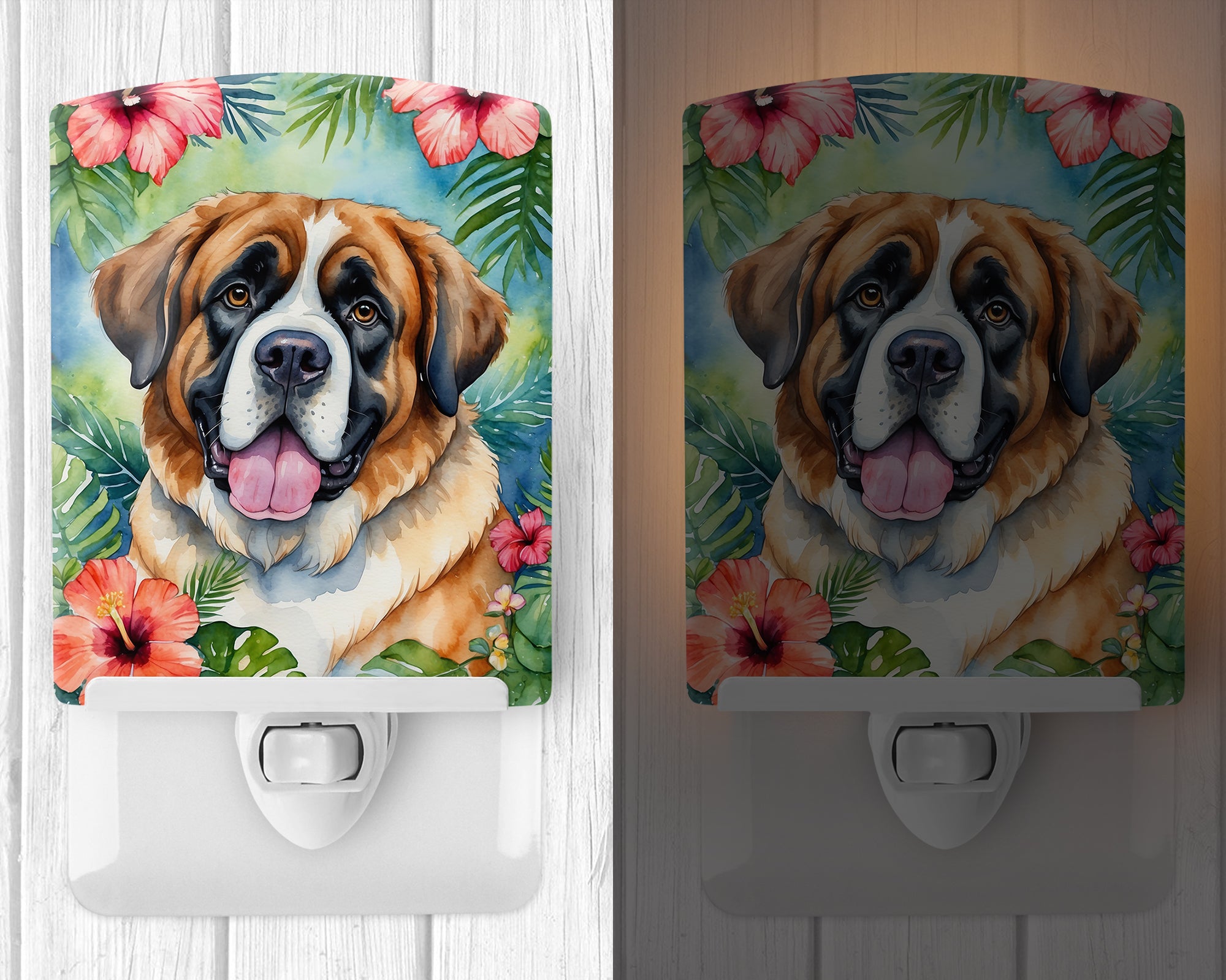 Buy this Saint Bernard Luau Ceramic Night Light