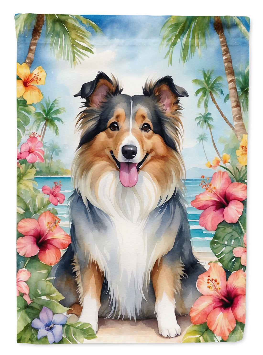 Buy this Sheltie Luau House Flag