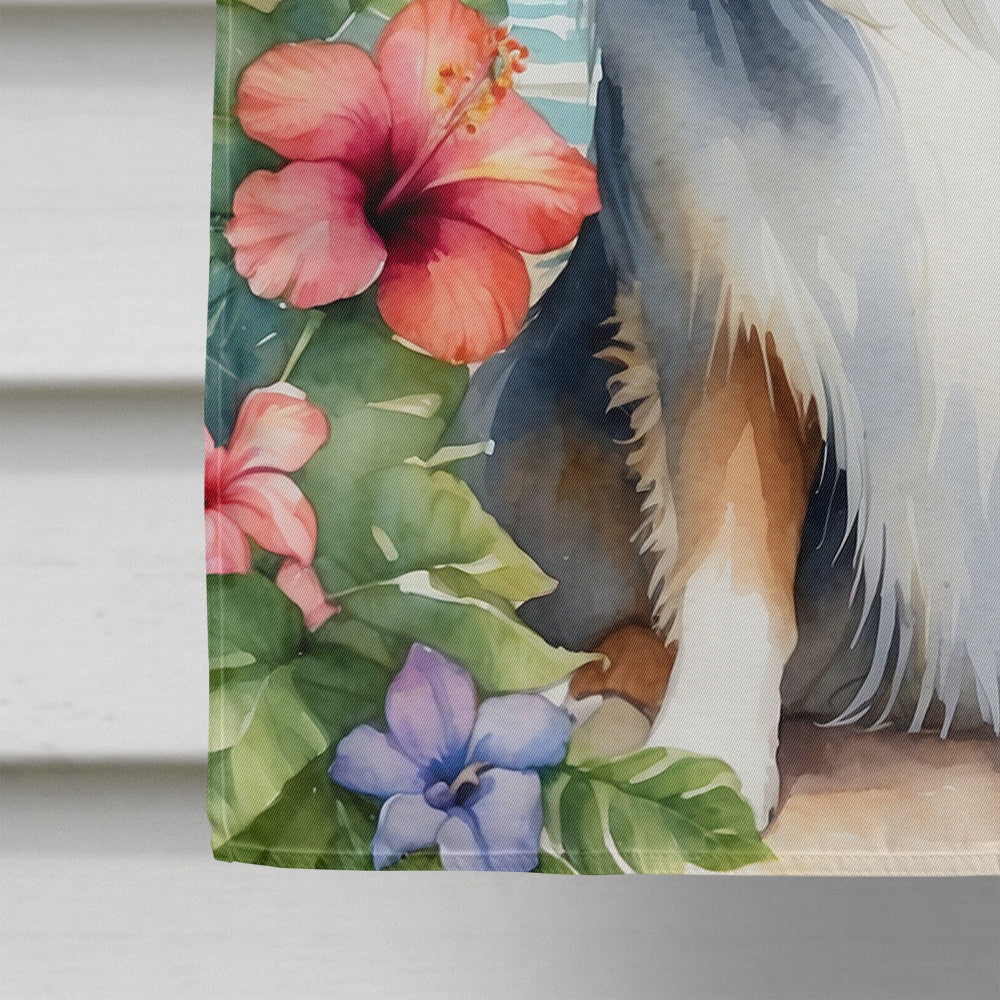 Sheltie Luau House Flag