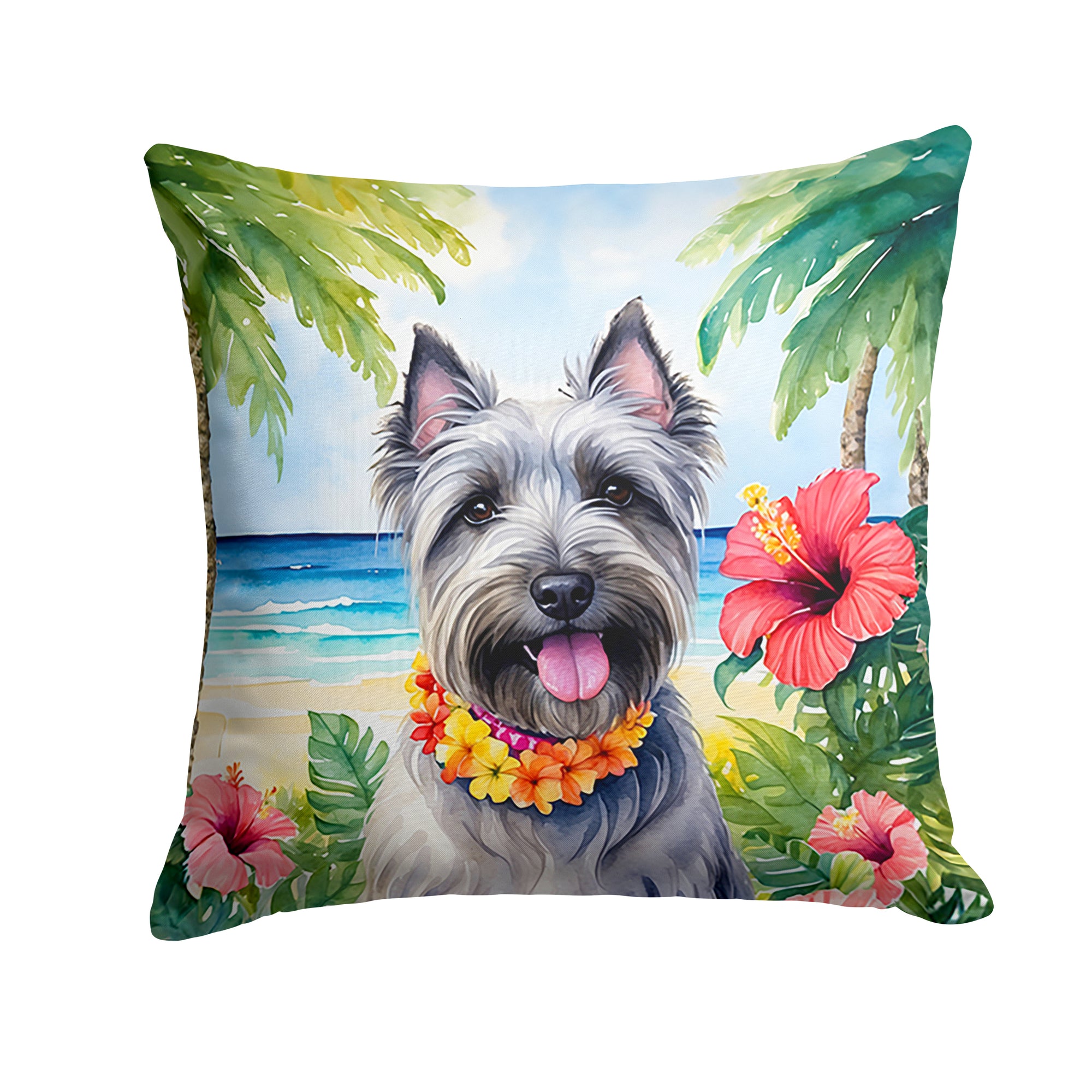 Buy this Skye Terrier Luau Throw Pillow