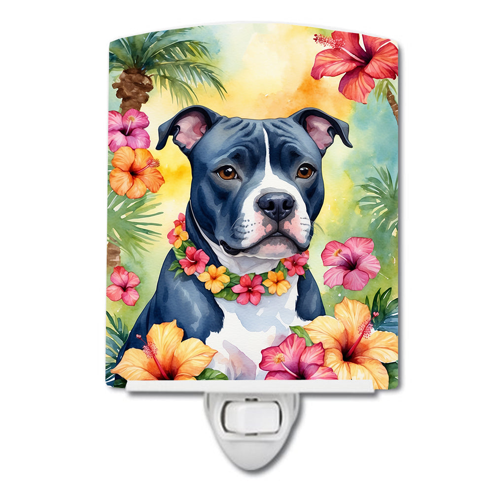 Buy this Staffordshire Bull Terrier Luau Ceramic Night Light