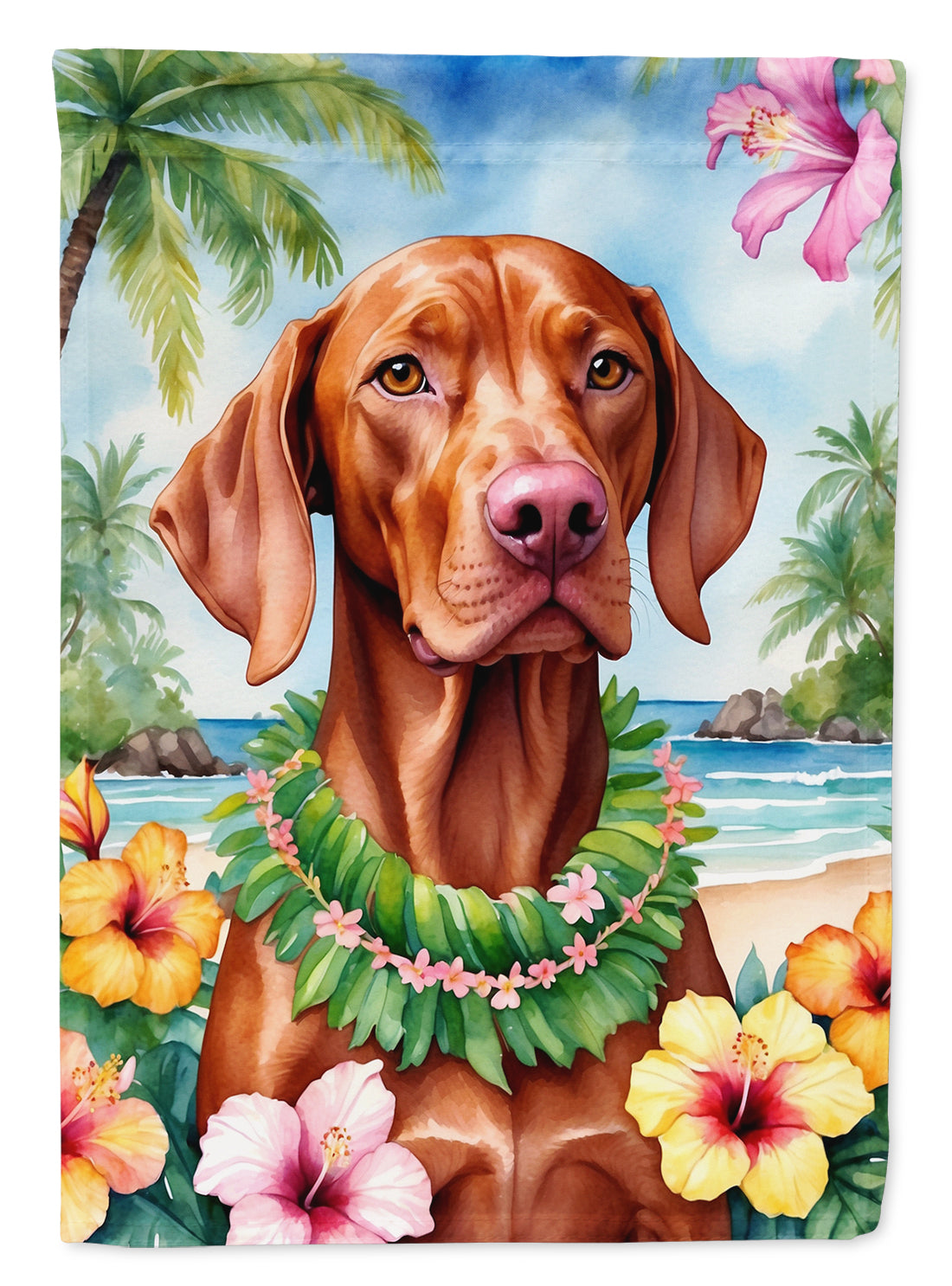 Buy this Vizsla Luau Garden Flag