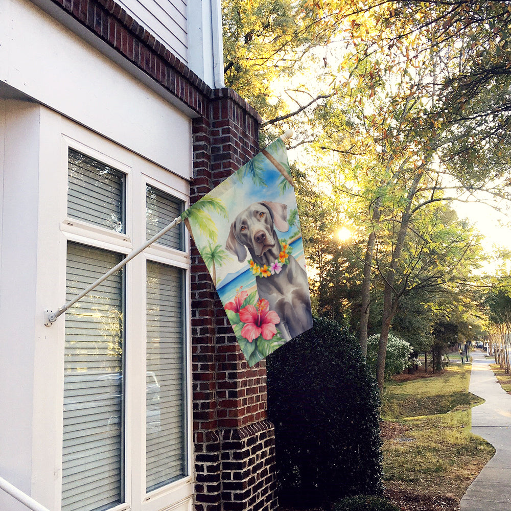 Weimaraner Luau House Flag