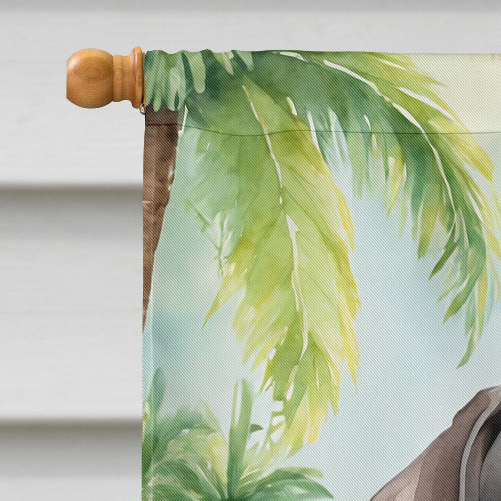 Weimaraner Luau House Flag