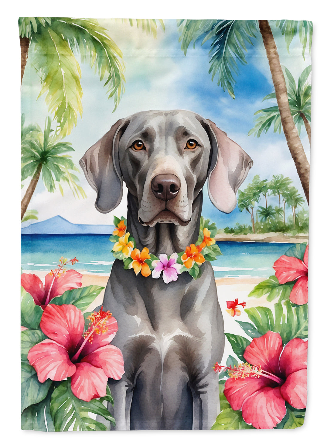 Buy this Weimaraner Luau Garden Flag