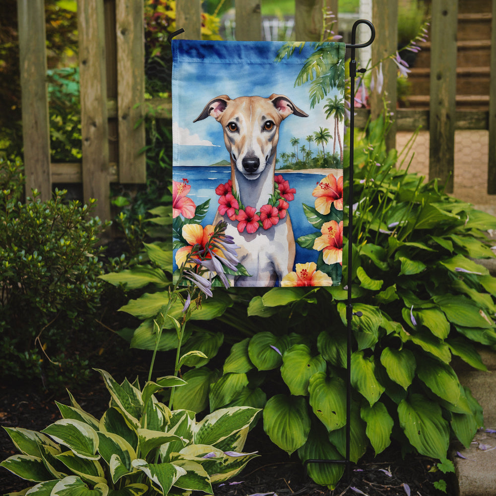 Whippet Luau Garden Flag