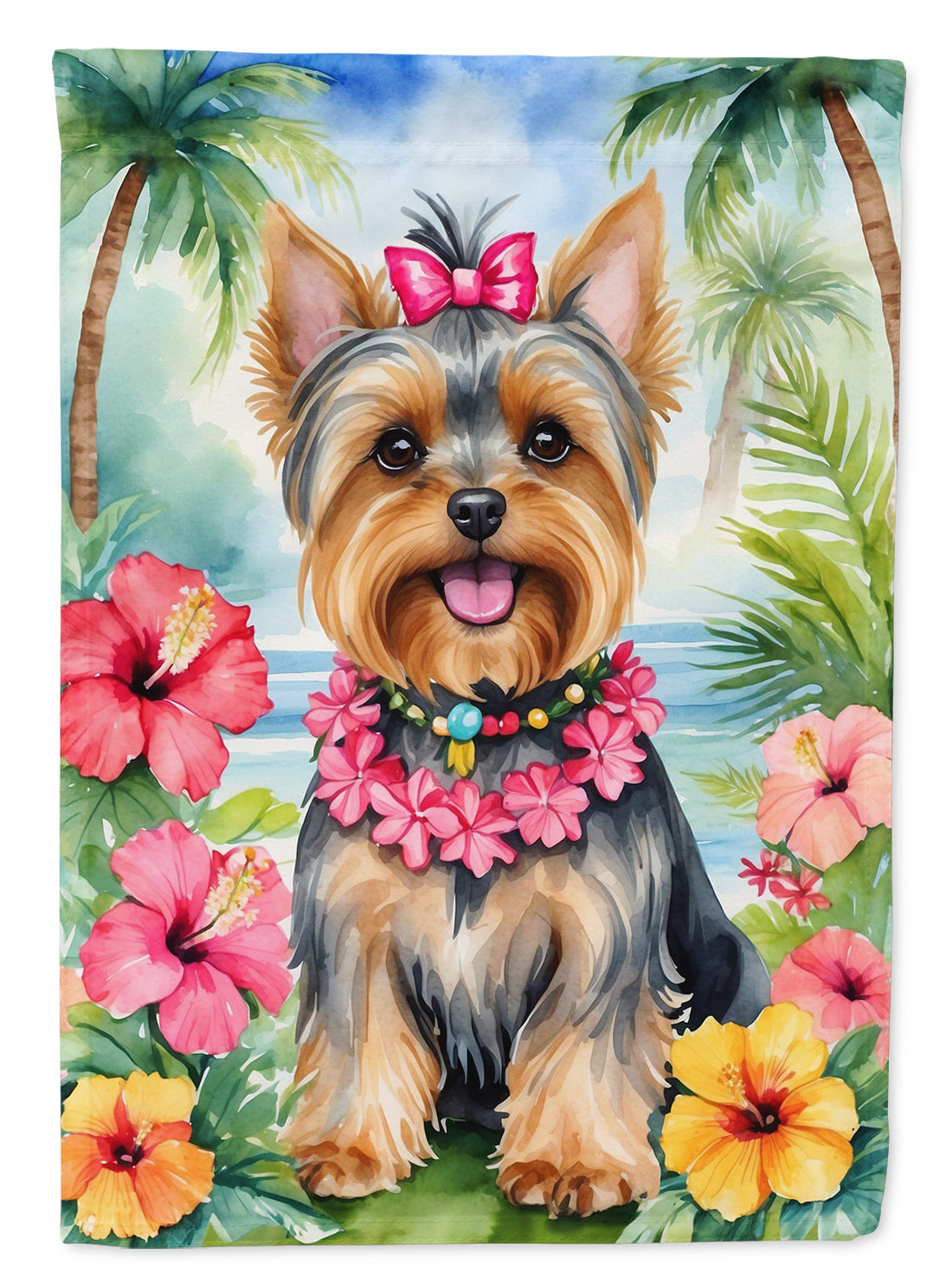 Buy this Yorkshire Terrier Luau Garden Flag