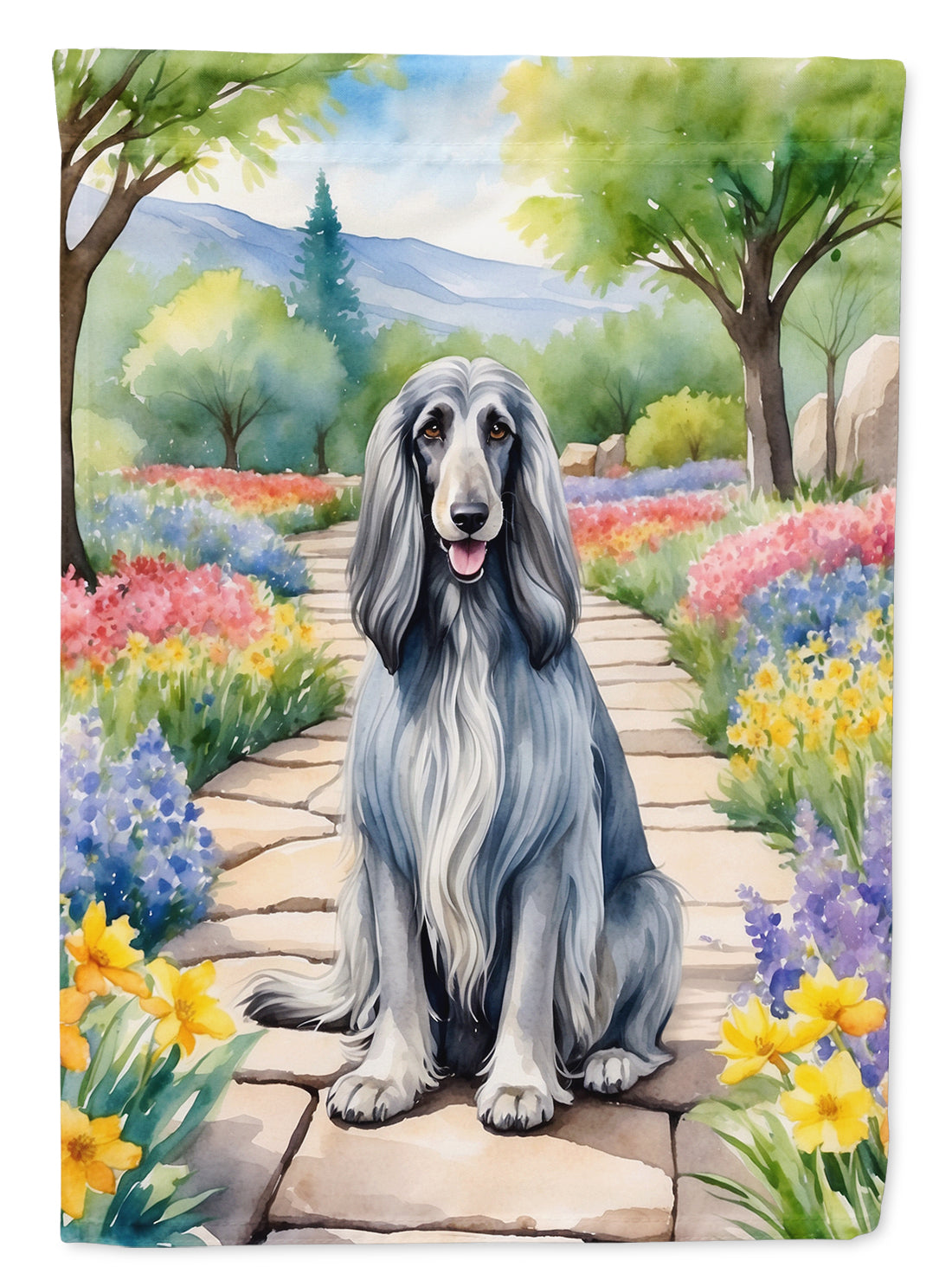 Buy this Afghan Hound Spring Garden Garden Flag