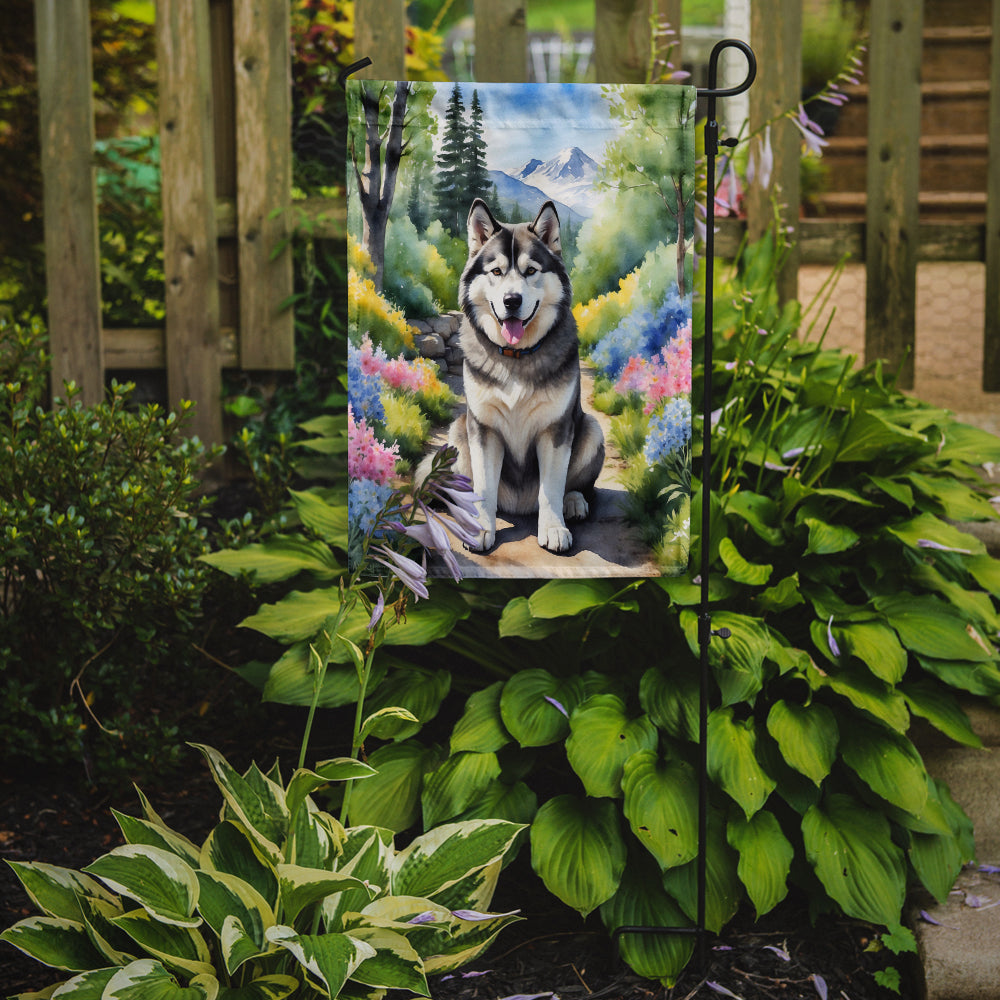 Buy this Alaskan Malamute Spring Garden Garden Flag