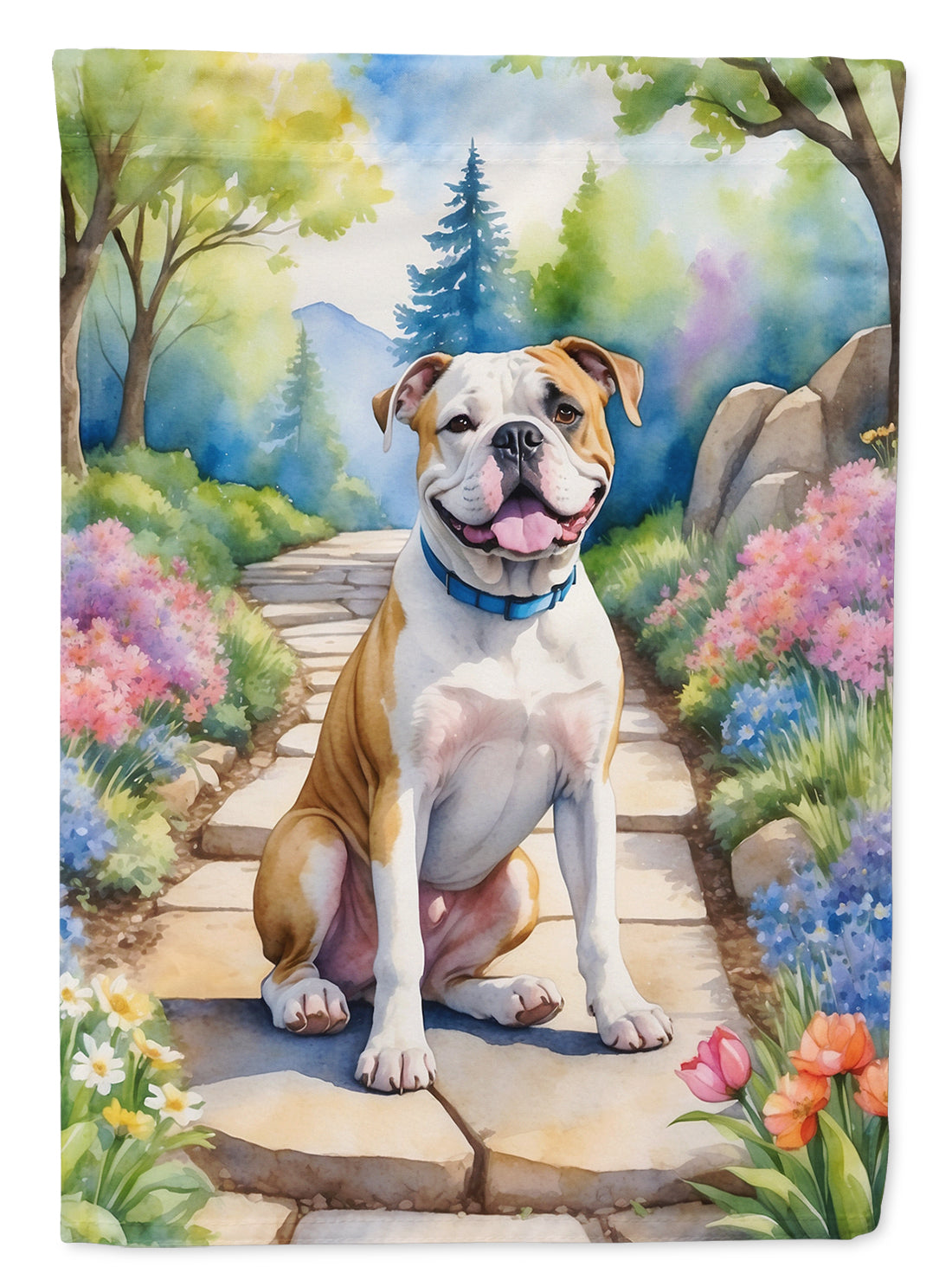 Buy this American Bulldog Spring Garden Garden Flag