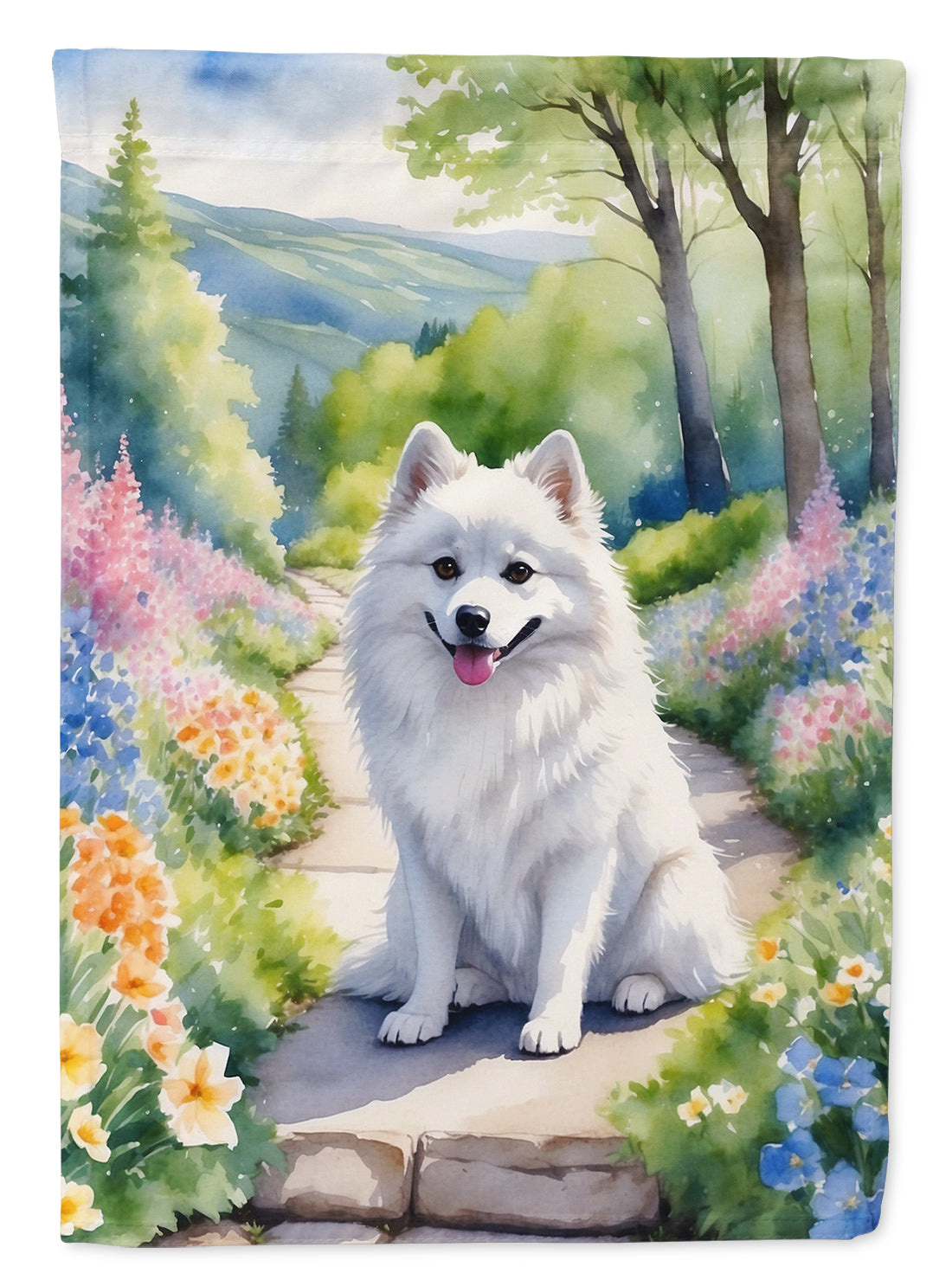 Buy this American Eskimo Spring Garden Garden Flag