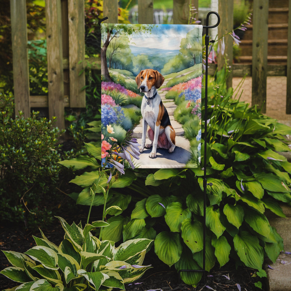 American Foxhound Spring Path Garden Flag