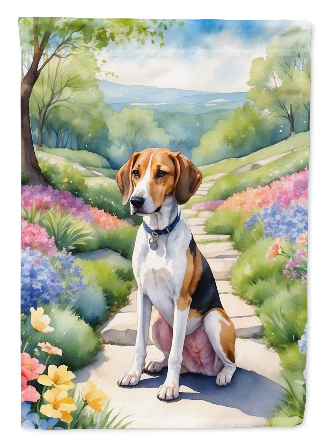 Buy this American Foxhound Spring Garden Garden Flag