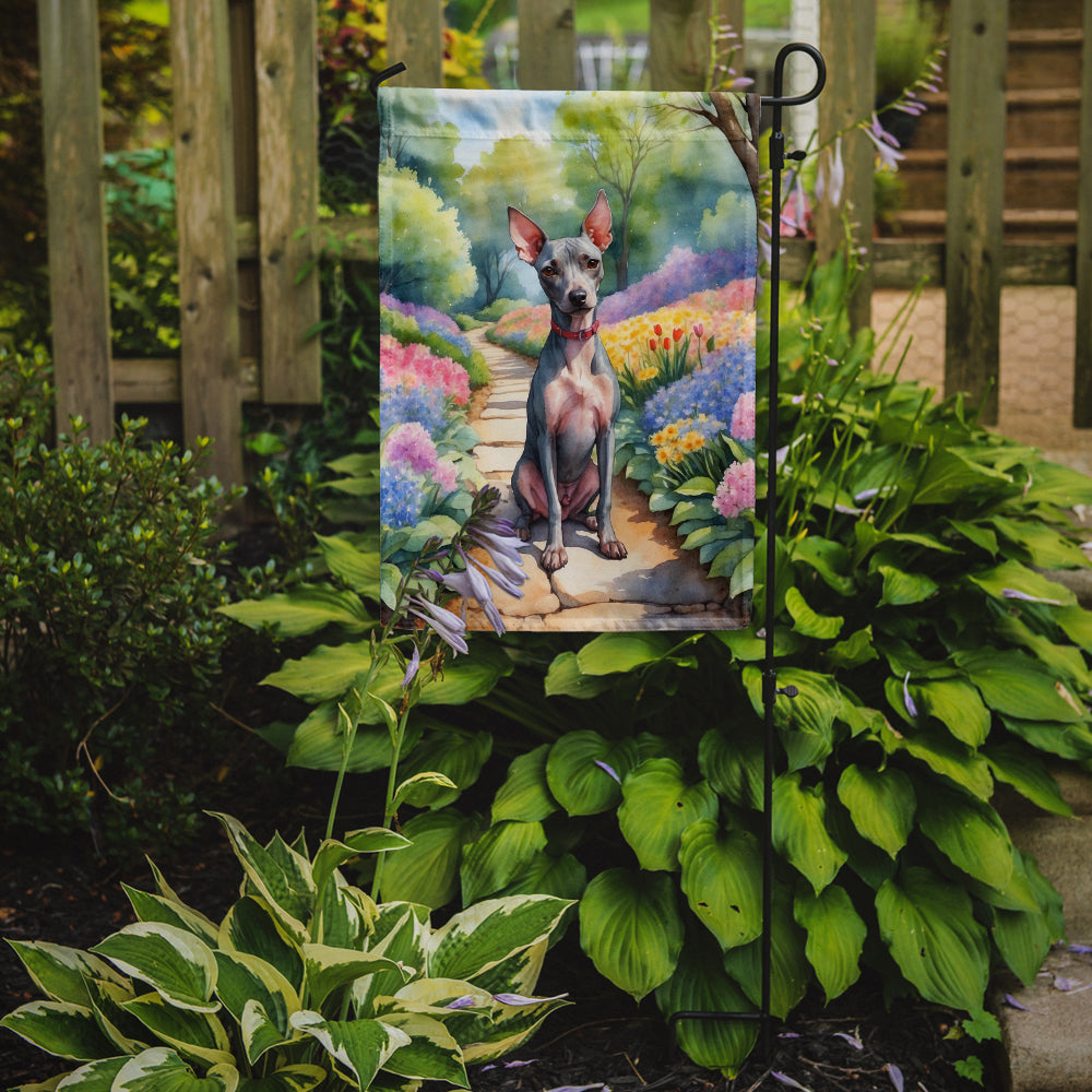 Buy this American Hairless Terrier Spring Garden Garden Flag