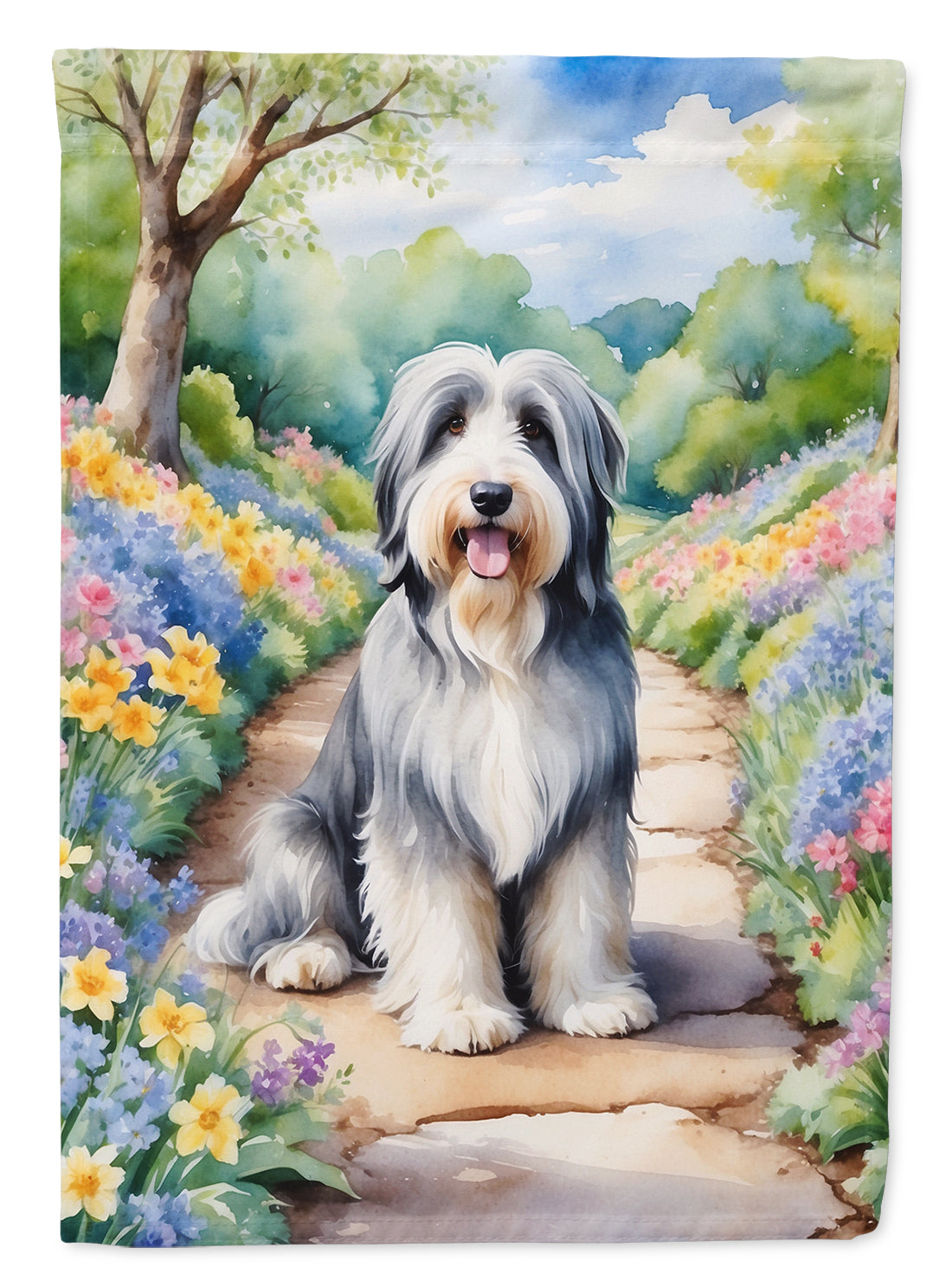 Buy this Bearded Collie Spring Garden Garden Flag