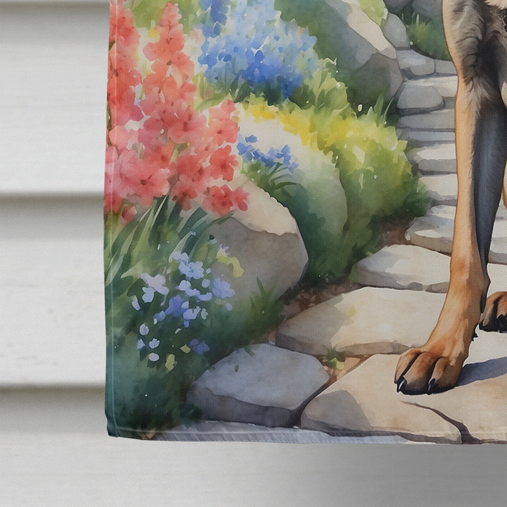 Belgian Malinois Spring Path House Flag