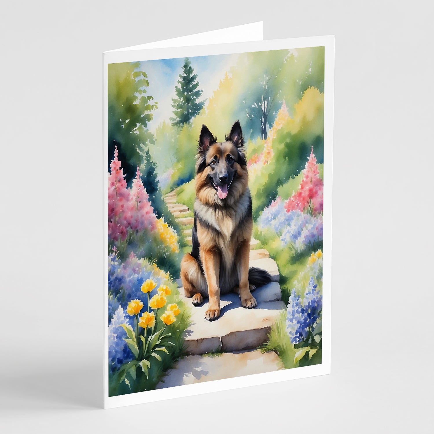 Buy this Belgian Tervuren Spring Path Greeting Cards Pack of 8