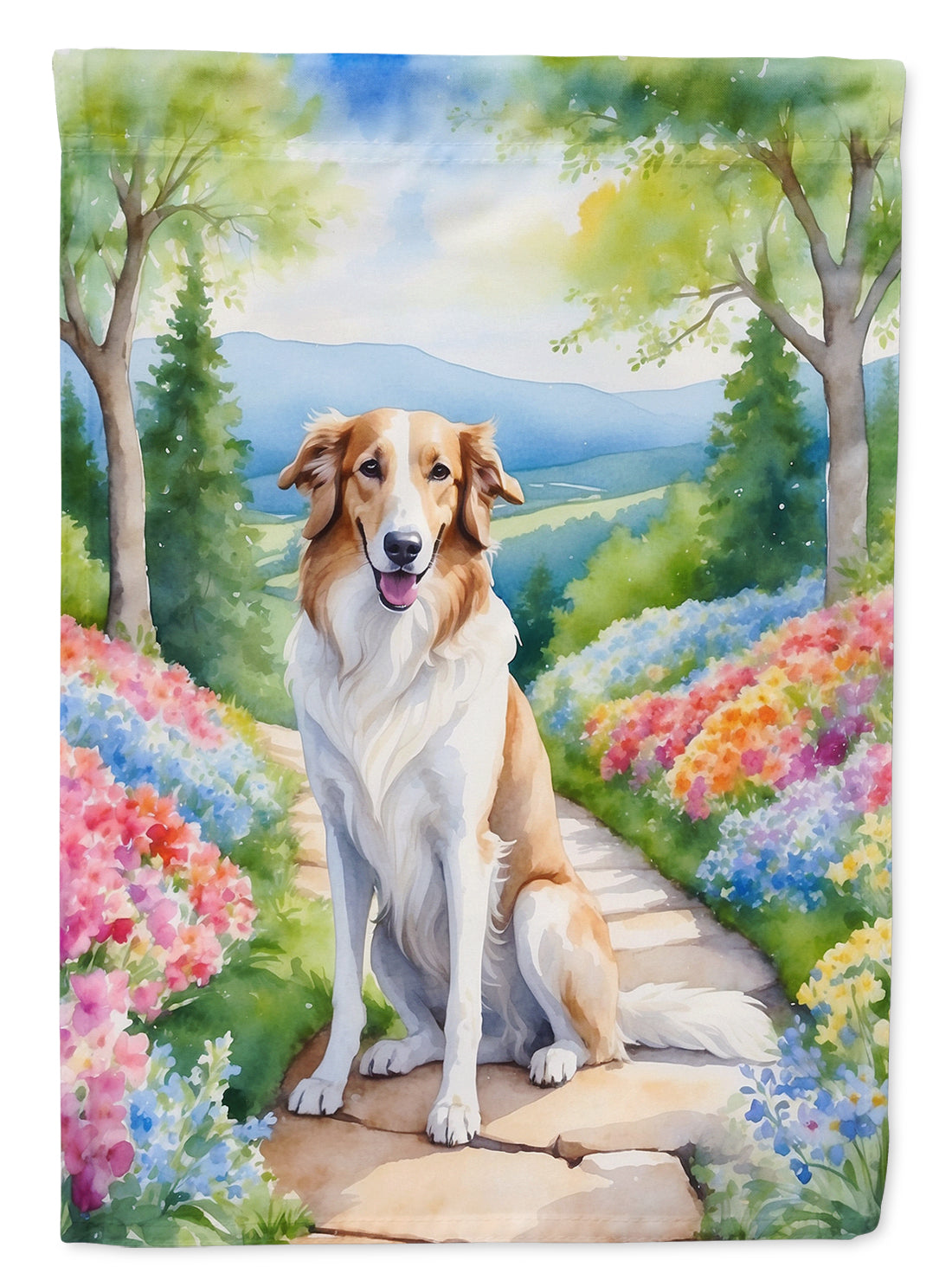 Buy this Borzoi Spring Path House Flag