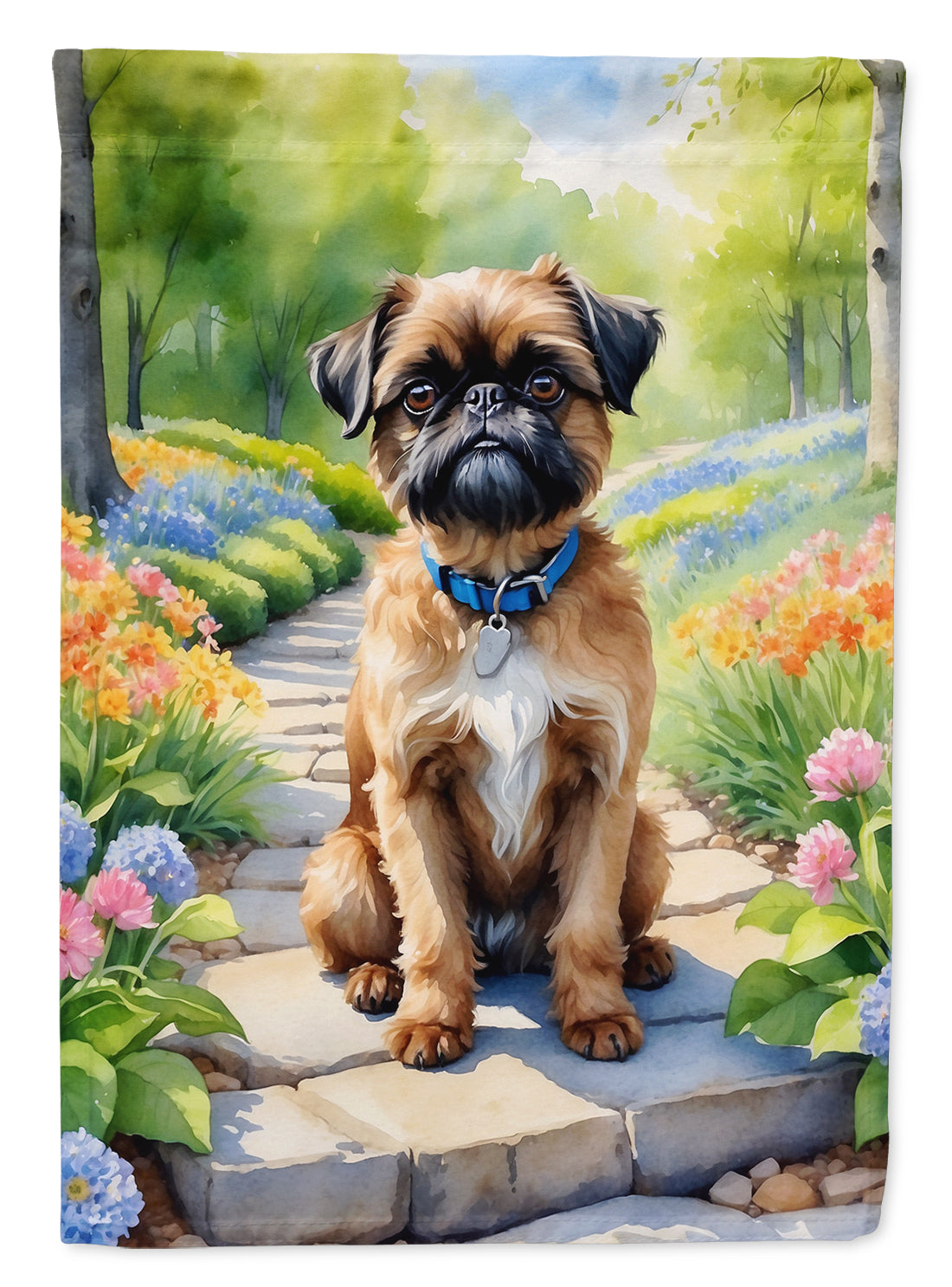 Buy this Brussels Griffon Spring Path Garden Flag