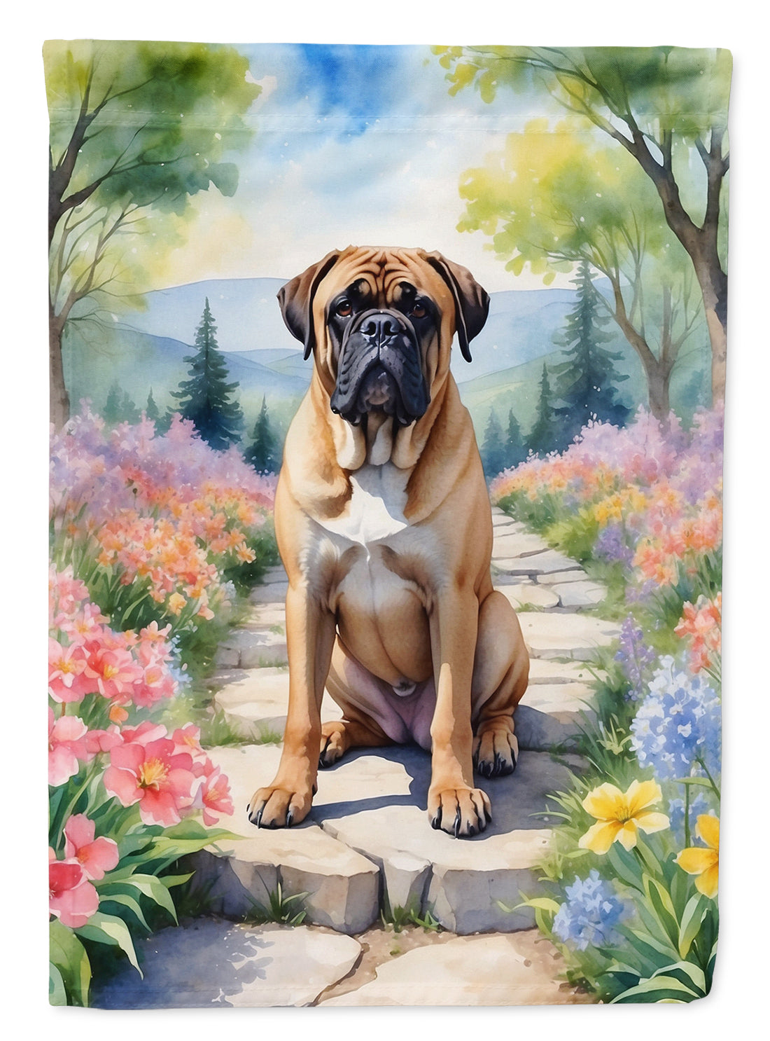 Buy this Bullmastiff Spring Path House Flag