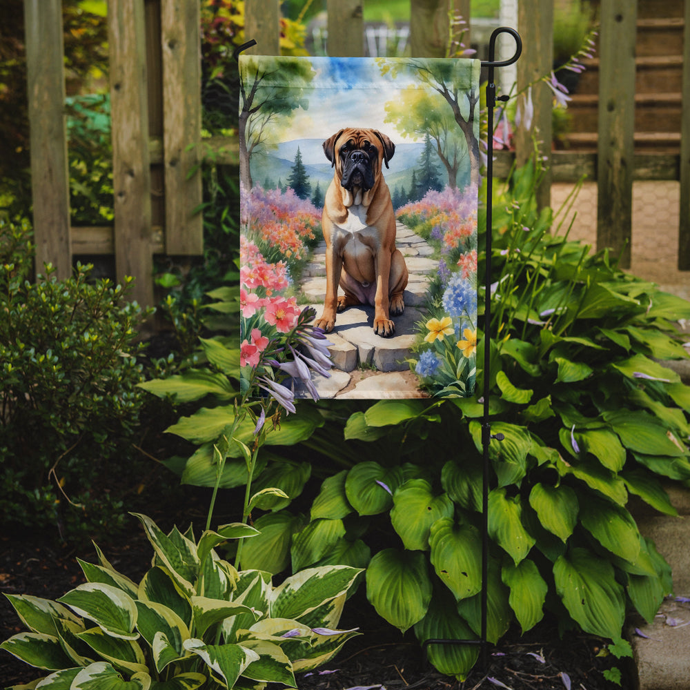 Bullmastiff Spring Path Garden Flag