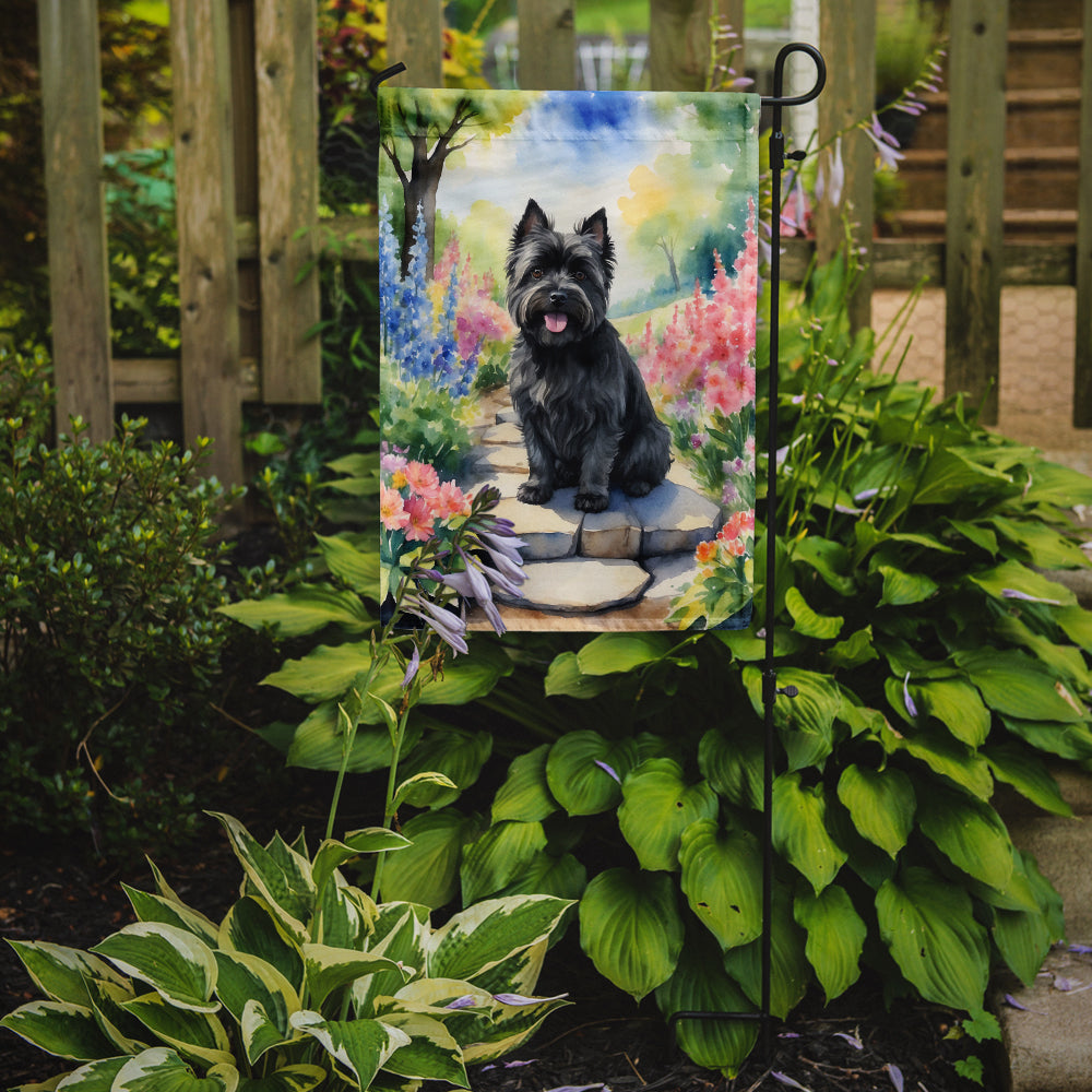 Cairn Terrier Spring Path Garden Flag