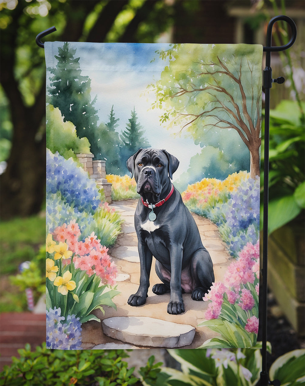 Cane Corso Spring Path Garden Flag