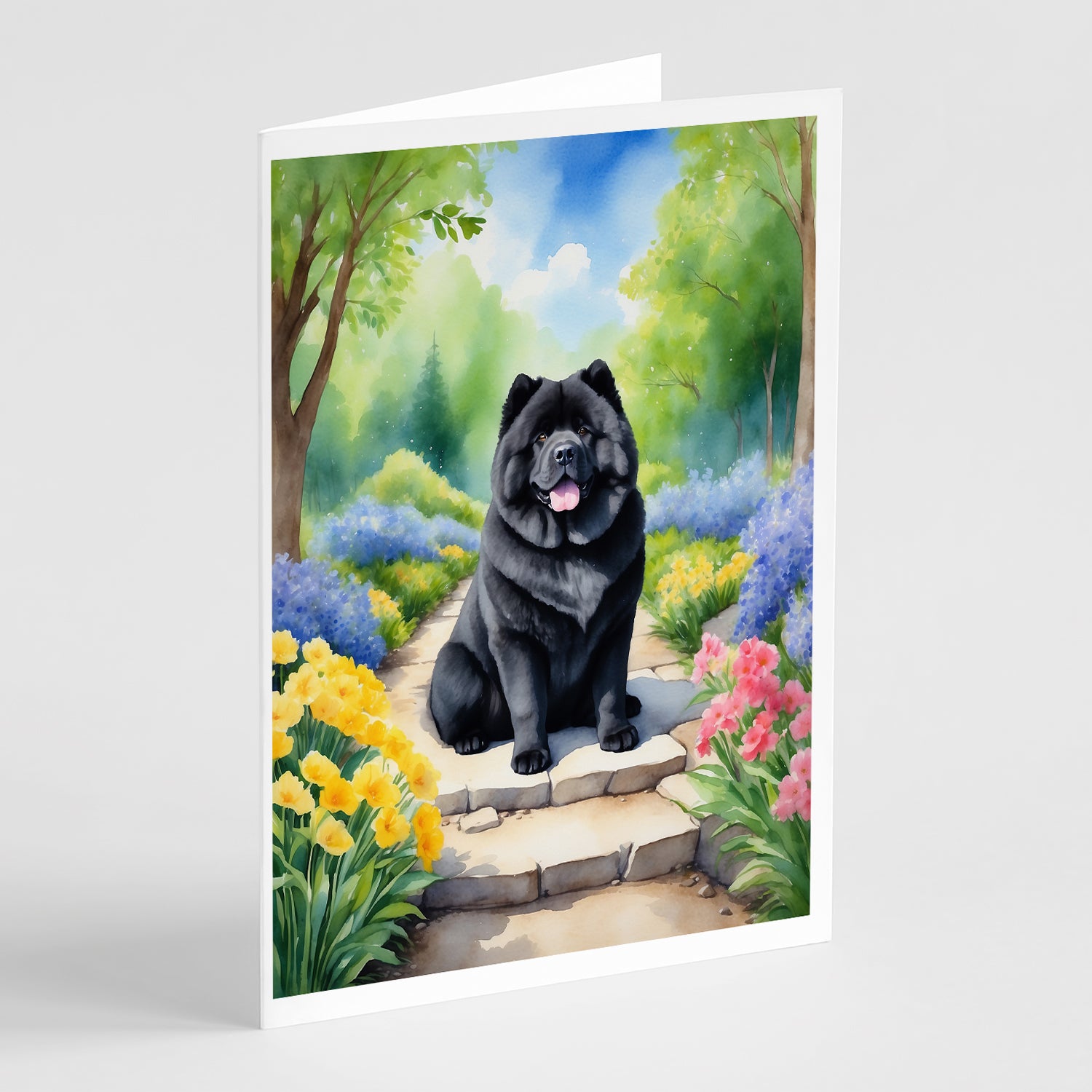 Buy this Chow Chow Spring Path Greeting Cards Pack of 8