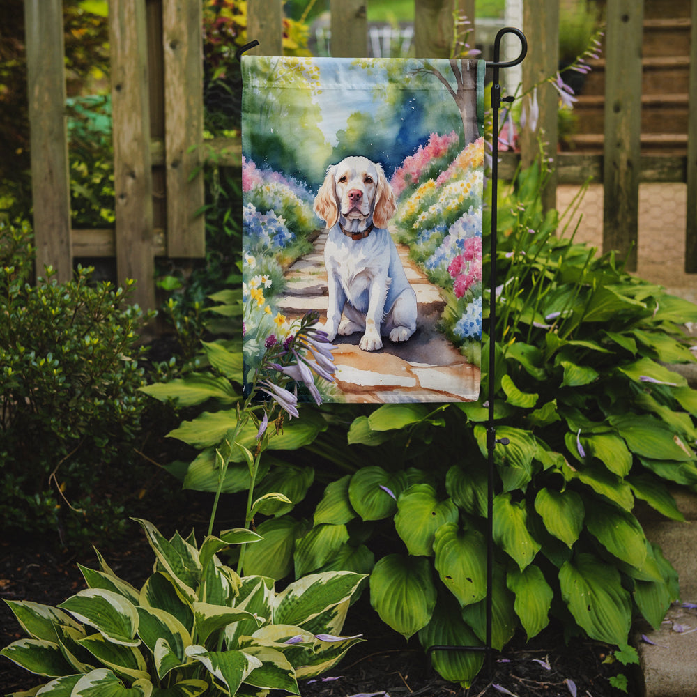 Buy this Clumber Spaniel Spring Path Garden Flag