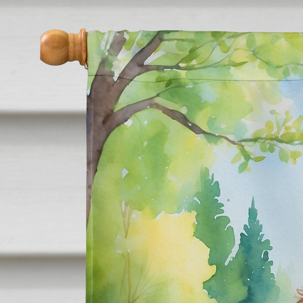 Cocker Spaniel Spring Path House Flag