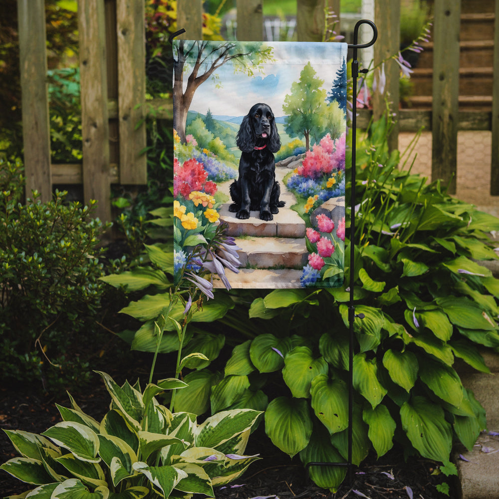 Cocker Spaniel Spring Path Garden Flag