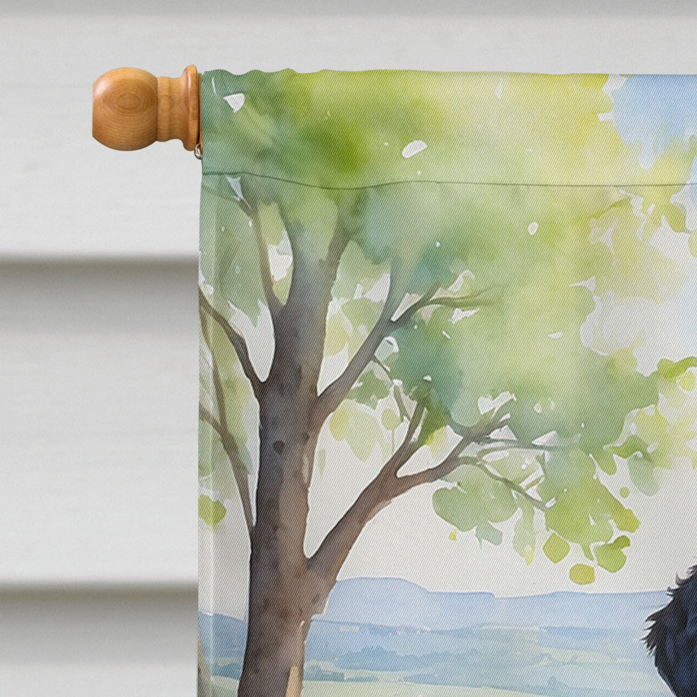 Curly-Coated Retriever Spring Path House Flag