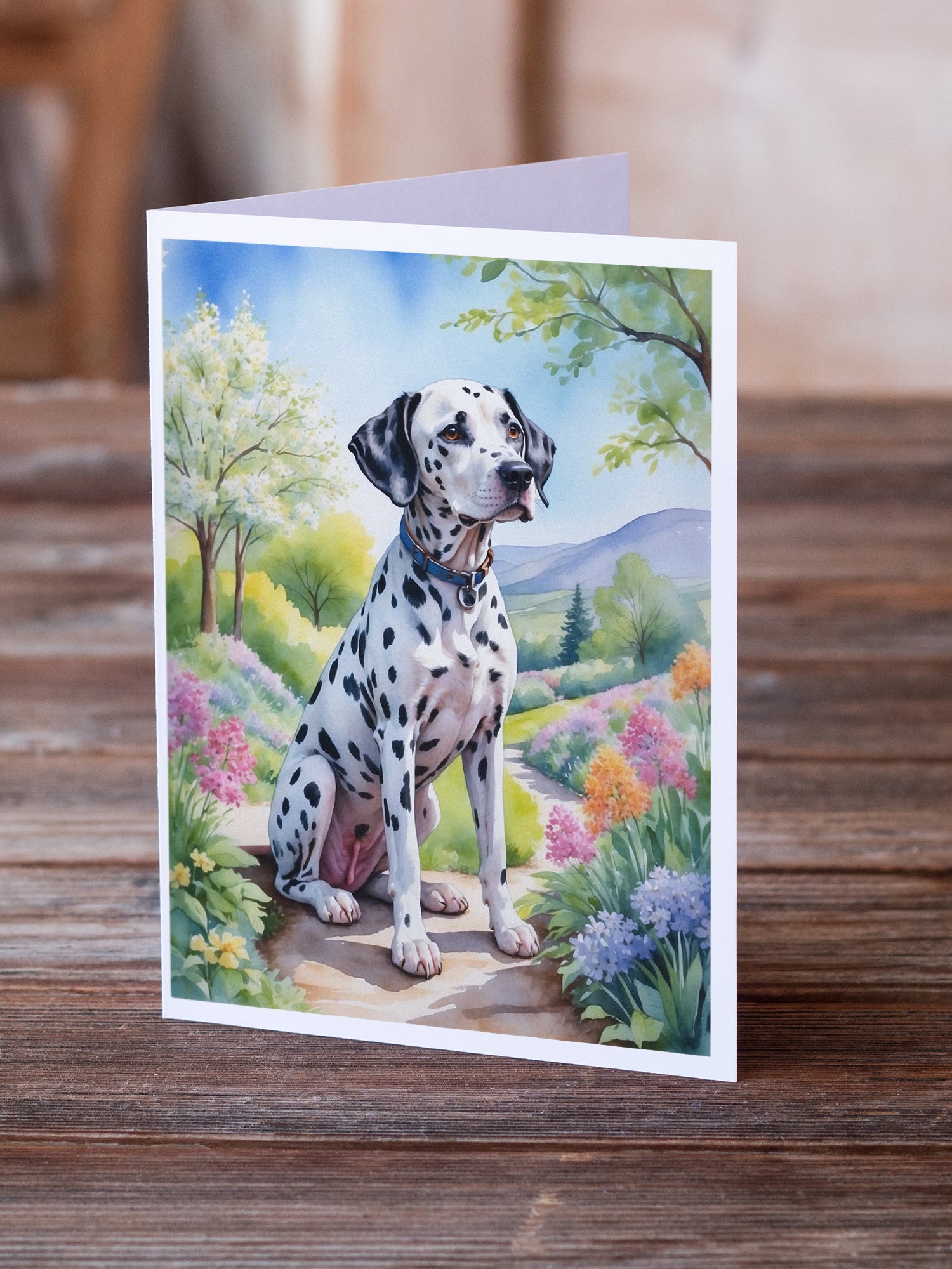 Buy this Dalmatian Spring Path Greeting Cards Pack of 8