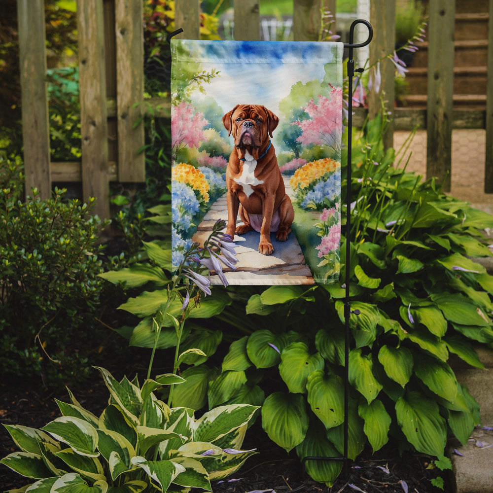 Dogue de Bordeaux Spring Path Garden Flag