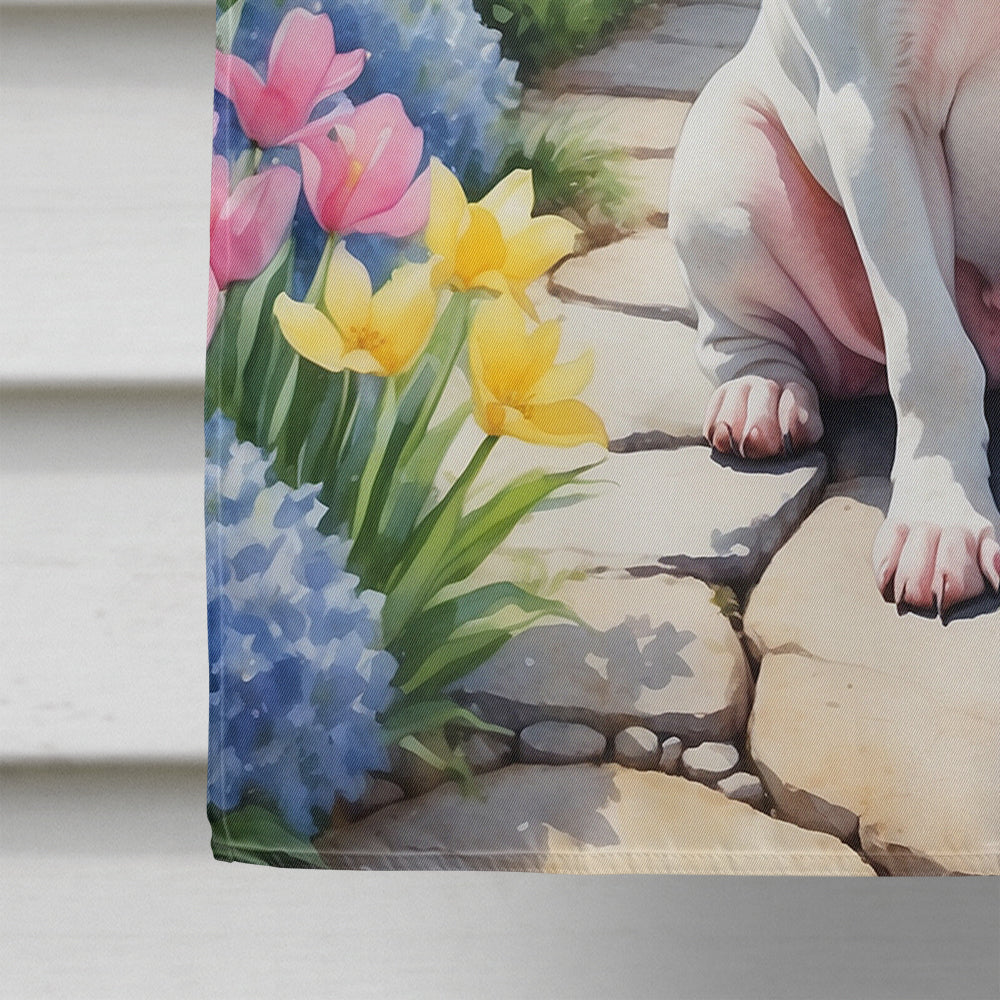 English Bull Terrier Spring Path House Flag