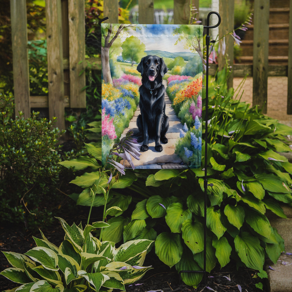 Buy this Flat-Coated Retriever Spring Path Garden Flag