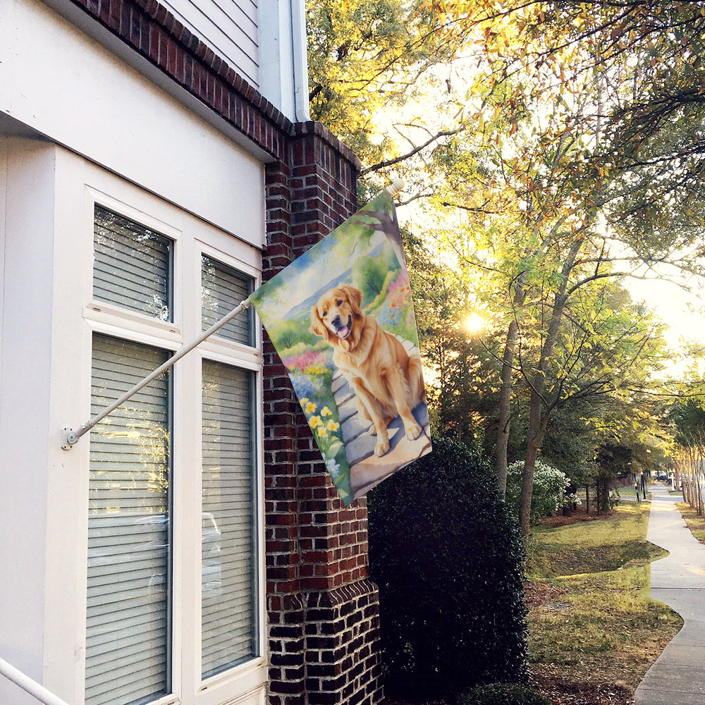 Buy this Golden Retriever Spring Path House Flag