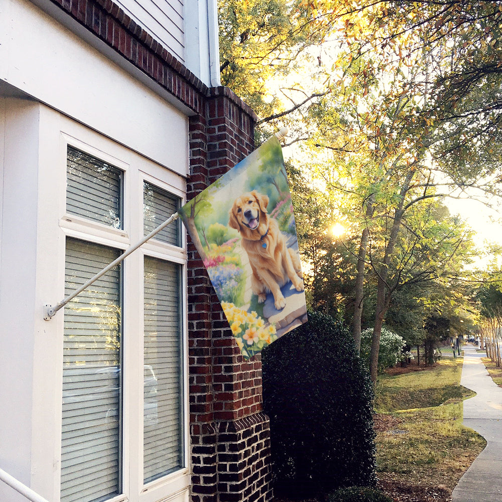 Buy this Golden Retriever Spring Path House Flag